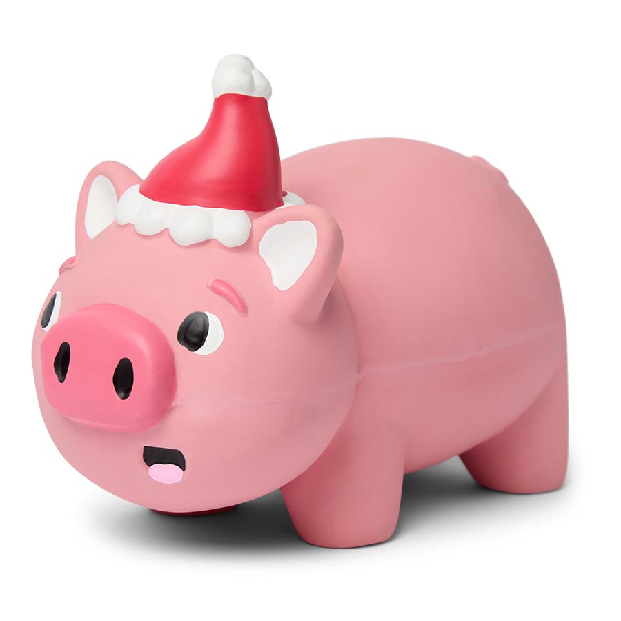 Pets at Home Christmas Pig Squeaky Latex Dog Toy