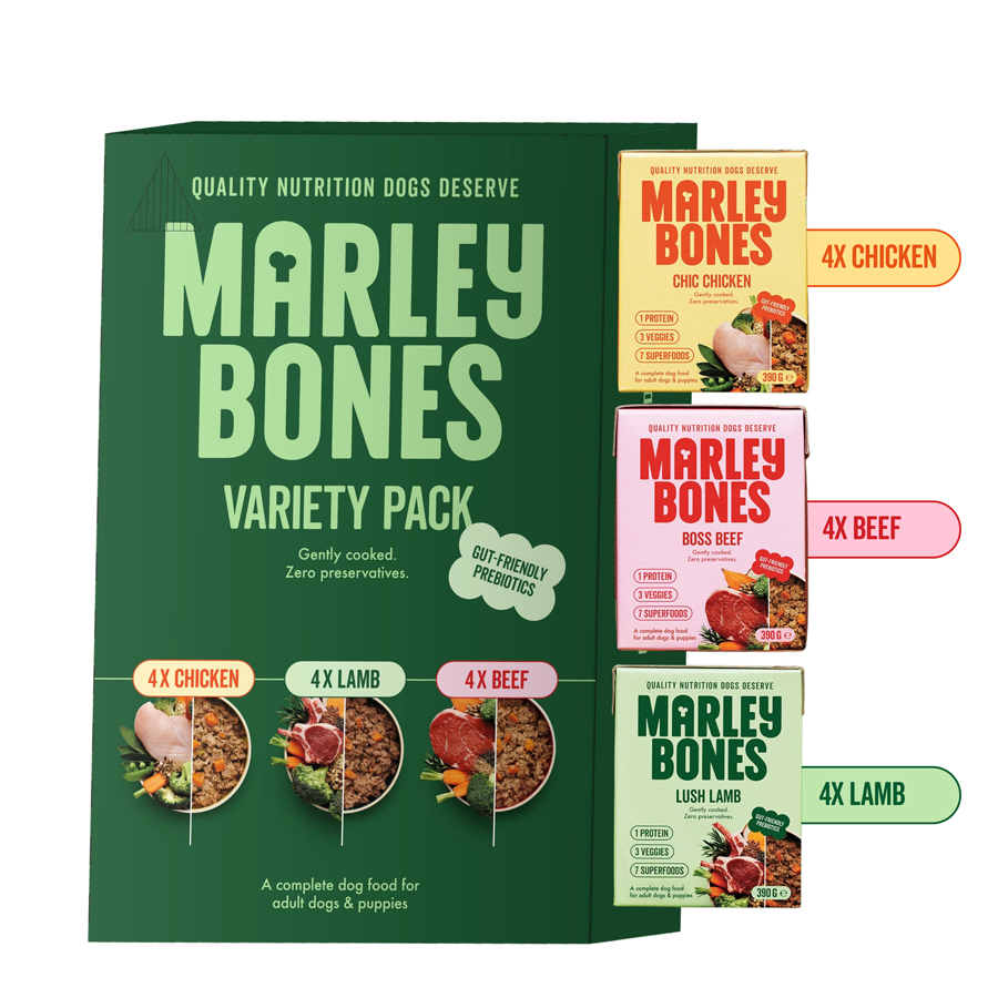 Marleybones Pantry Fresh Chicken, Beef, Lamb Wet Dog Food Variety Pack