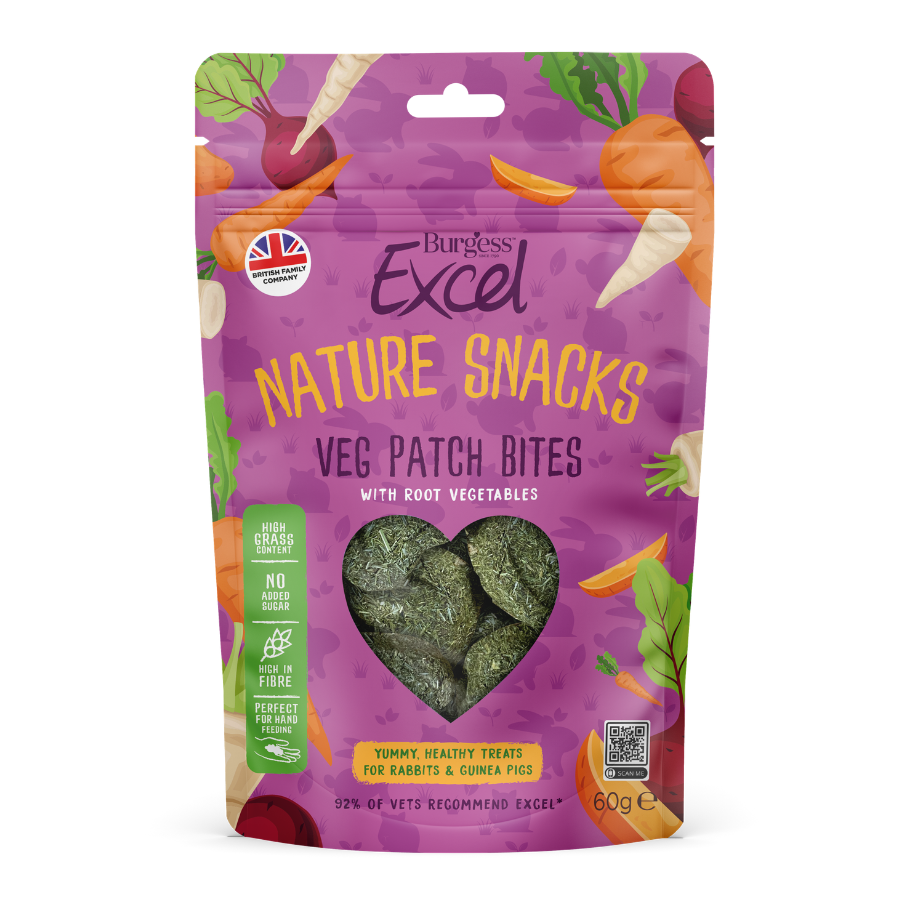 Burgess Excel Nature Snacks Veg Patch Bites Small Animal Treats