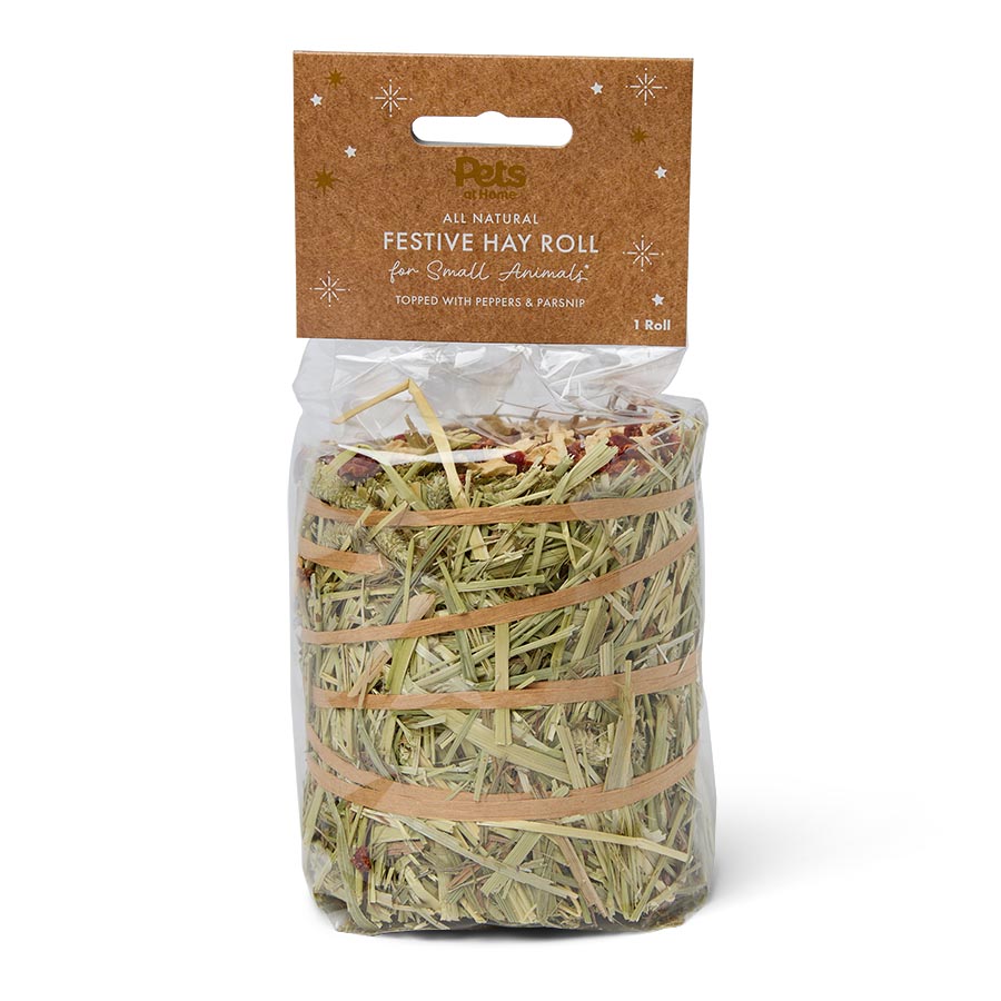 Pets at Home Festive Hay Roll Small Animal Treat