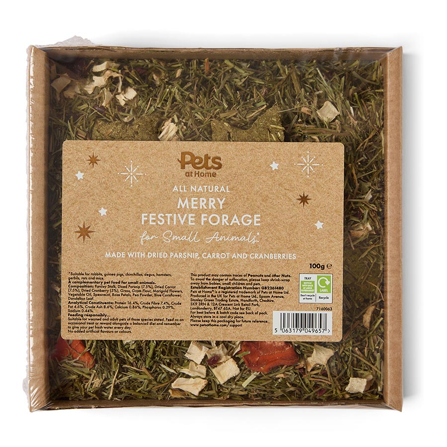 Pets at Home Christmas Forage Box Small Animal Treat