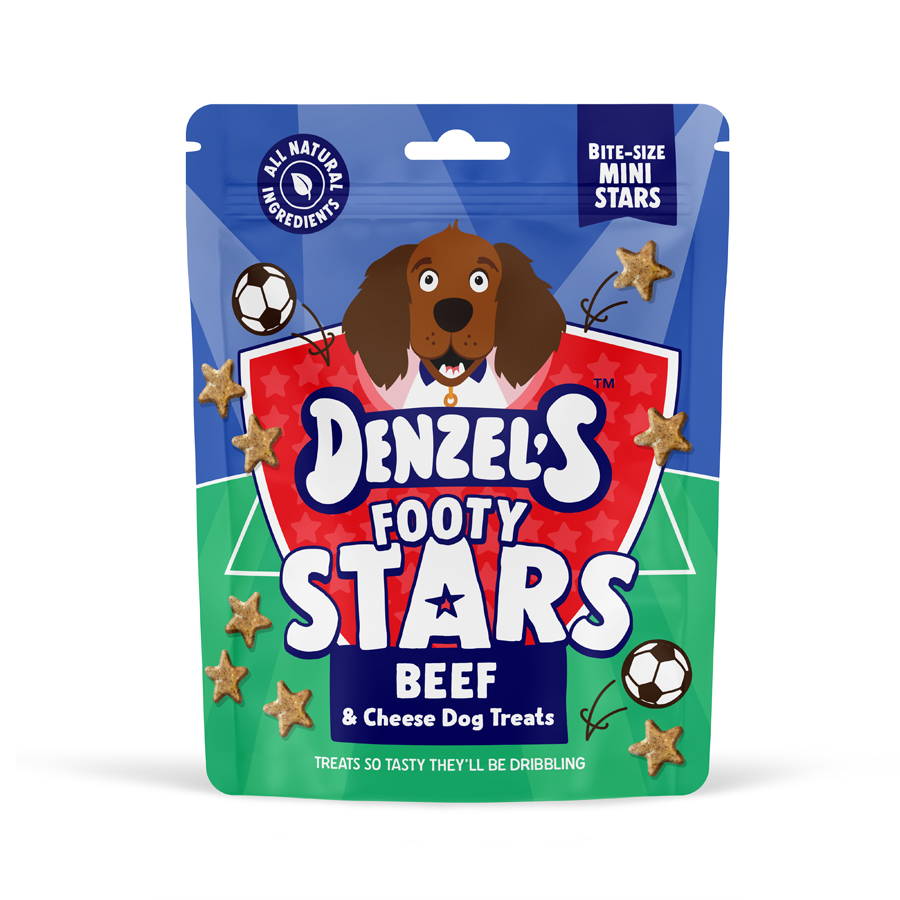 Denzel's Footy Stars Beef & Cheese Dog Treats