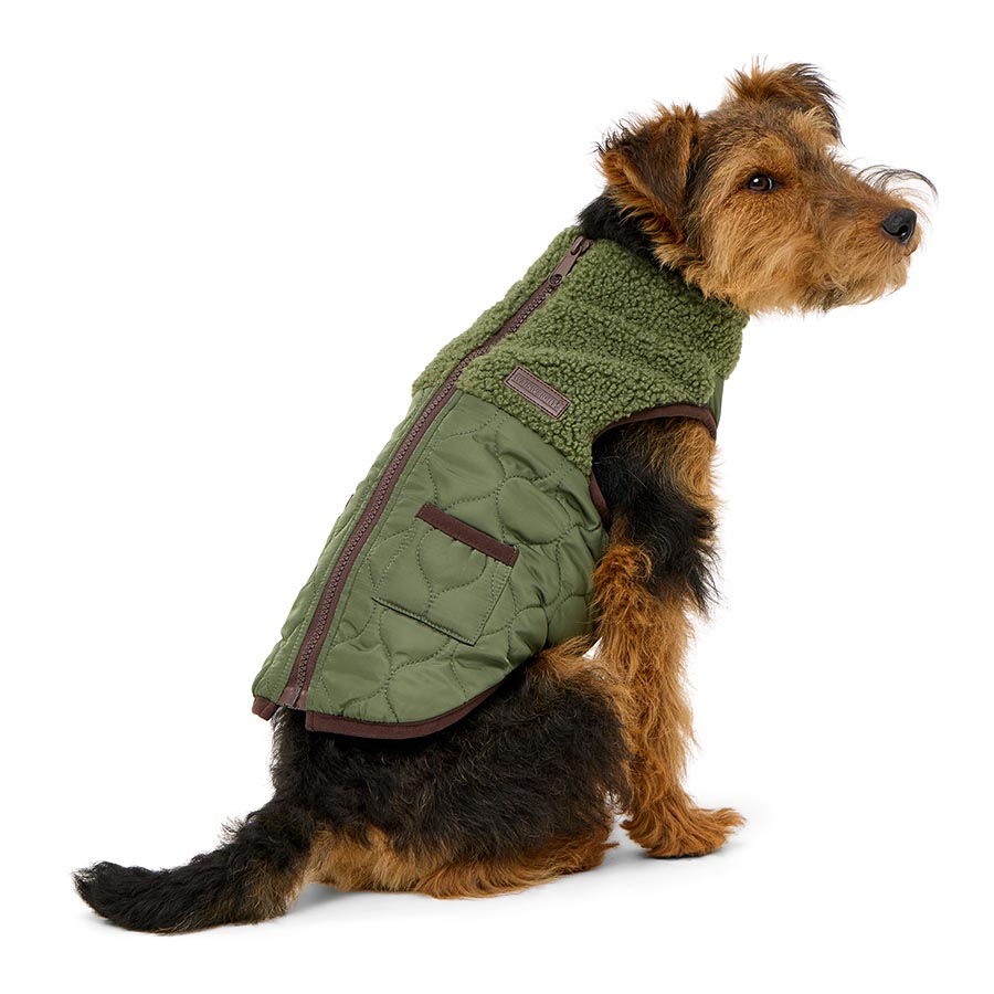 Wainwright's Quilted Sherpa Dog Jacket Khaki