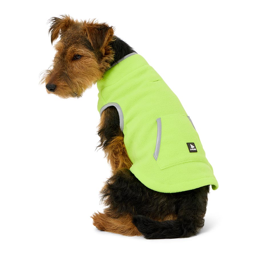 3 Peaks Hi-Vis Micro Fleece Dog Jacket Yellow