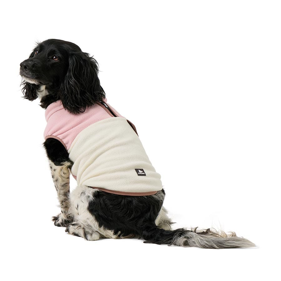3 Peaks Colour Block Fleece Dog Jacket Pink Medium