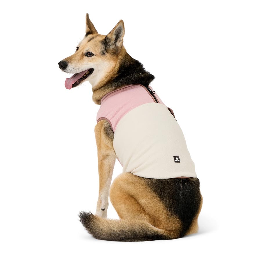 3 Peaks Colour Block Fleece Dog Jacket Pink Large