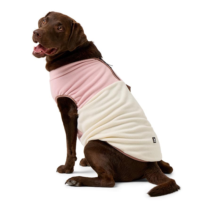 3 Peaks Colour Block Fleece Dog Jacket Pink X Large