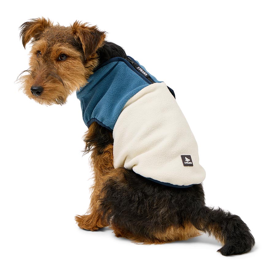 3 Peaks Colour Block Fleece Dog Jacket Navy