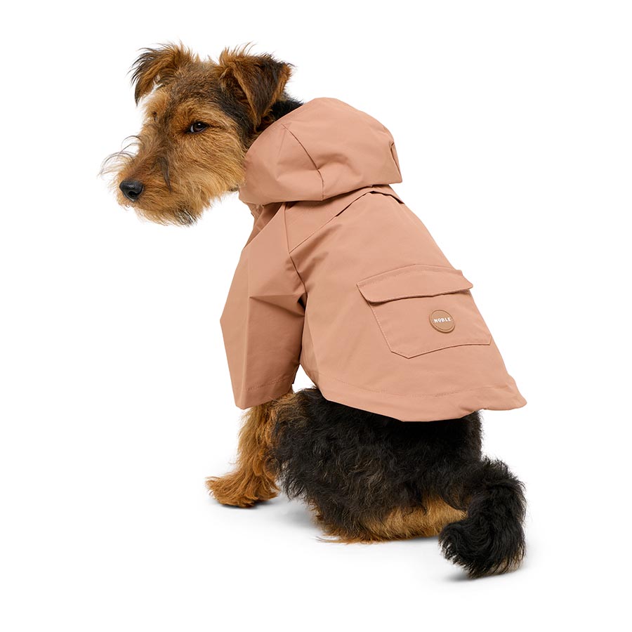 Noble Sport Luxe Nylon Hooded Dog Jacket Mocha