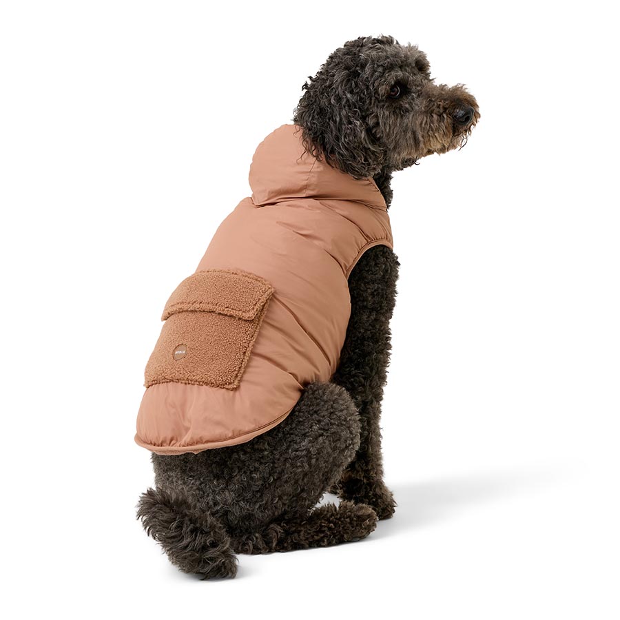 Noble Luxury Sherpa Padded Dog Jacket Mocha