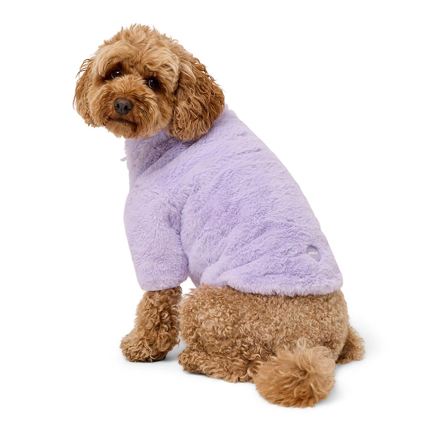 Noble Luxury Faux Fur Dog Jacket Orchid