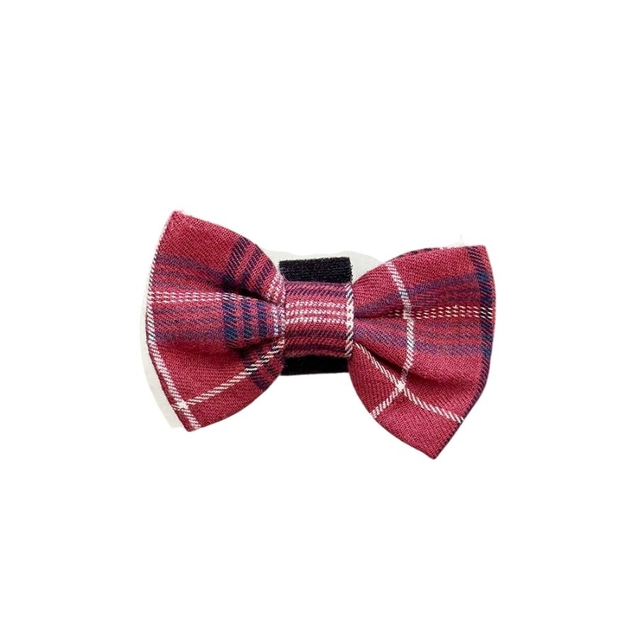 Cocopup Mulberry Plaid Bow Tie