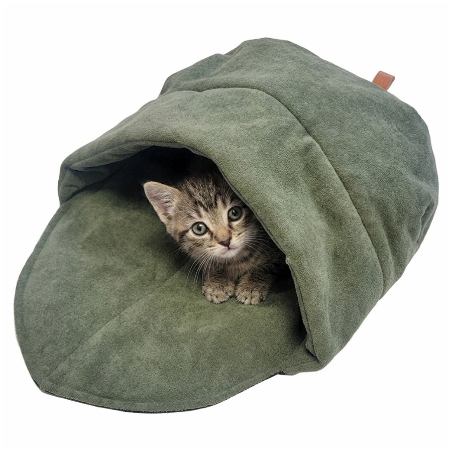 Fela Leaf Sofa Hide Cat Bed Green