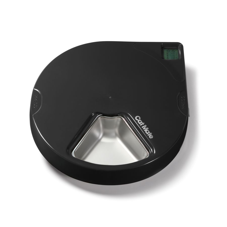 Cat Mate C500 Automatic Five Meal Pet Feeder Black