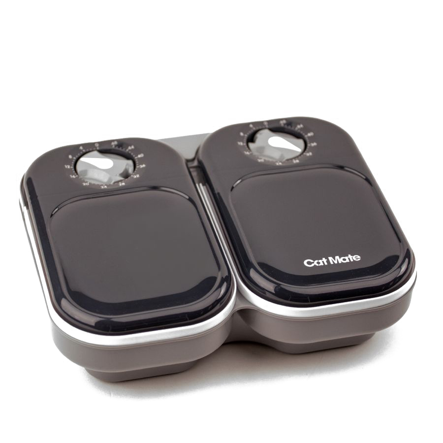 Cat Mate C200 Automatic Two Meal Pet Feeder Black