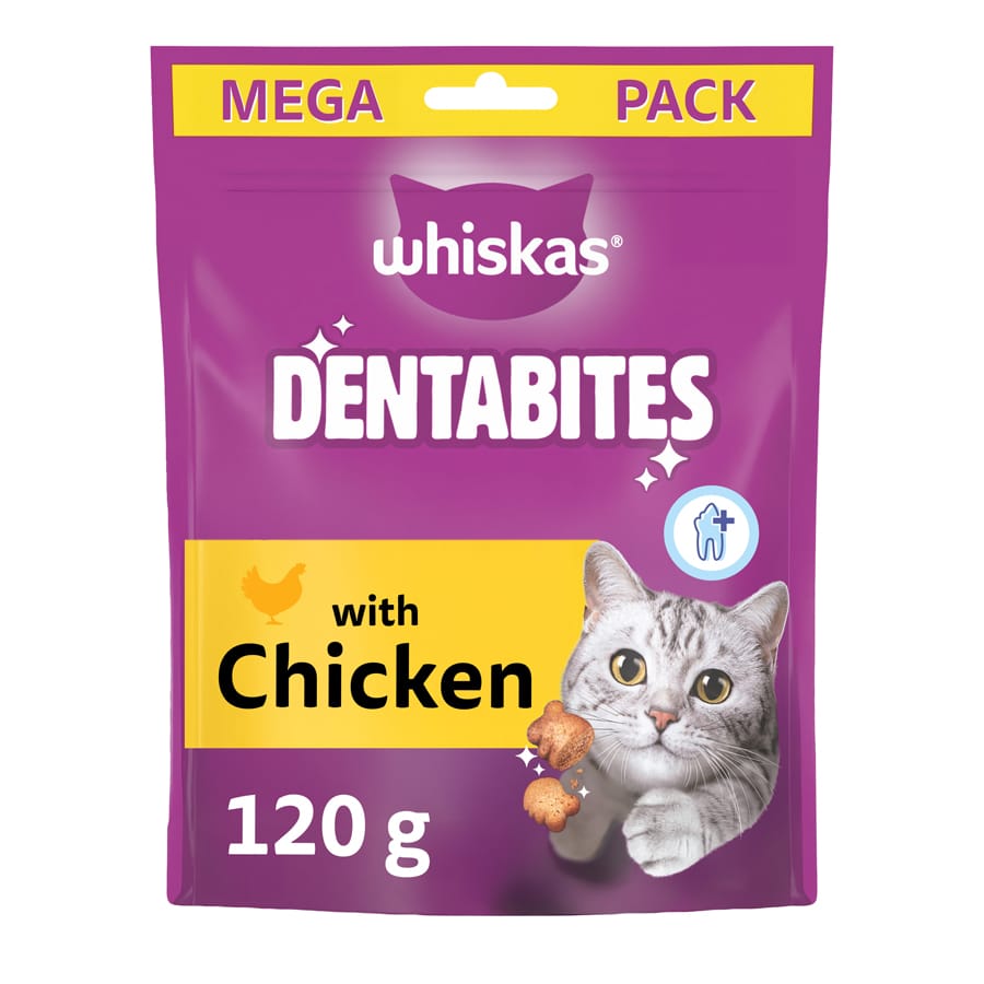 Whiskas Dentabites Adult Cat Treats with Chicken