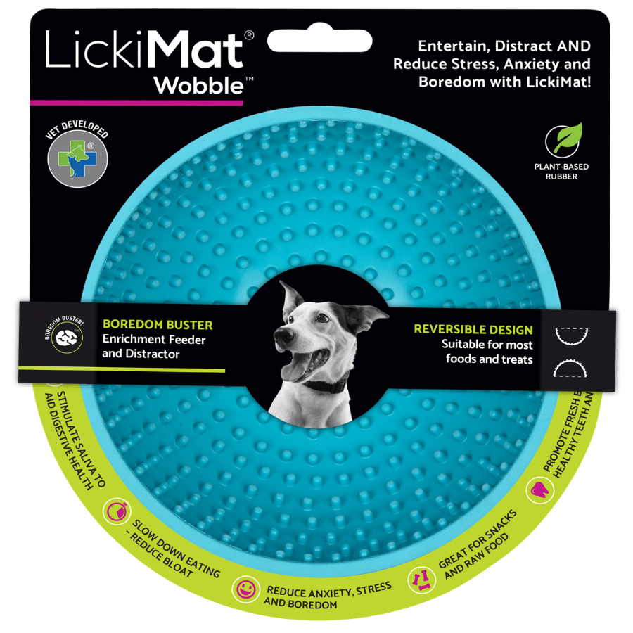 LickiMat Wobble Slow Feeder Bowl Turquoise
