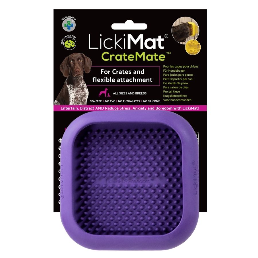 LickiMat CrateMate Slow Feeder Purple