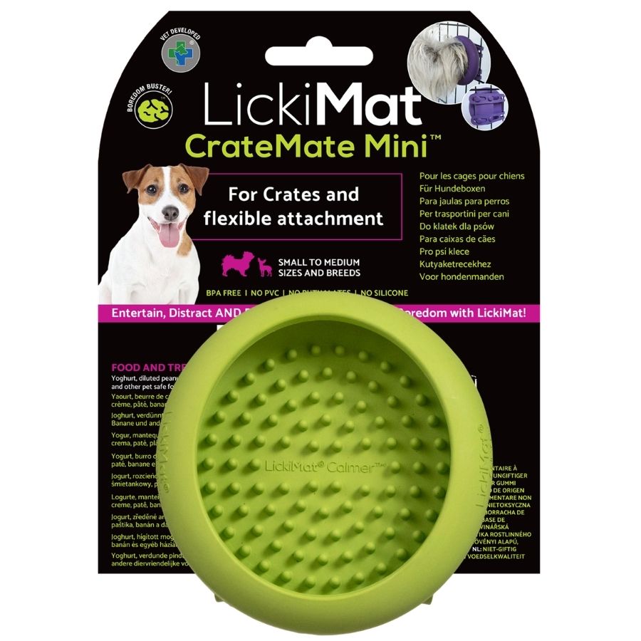 LickiMat CrateMate Slow Feeder Green
