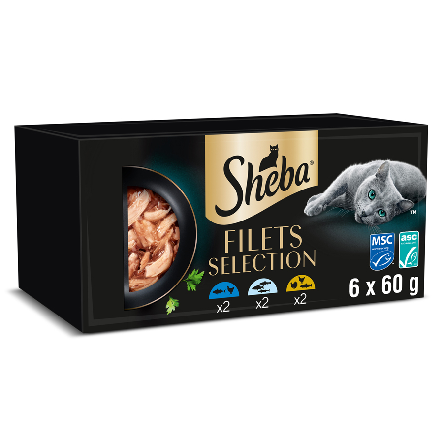 Sheba Filets Adult Wet Cat Food with Poultry & Fish