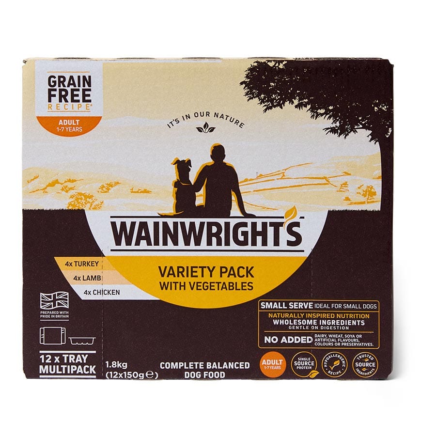 Wainwright's Grain Free Small Serve Wet Adult Dog Food Variety Pack