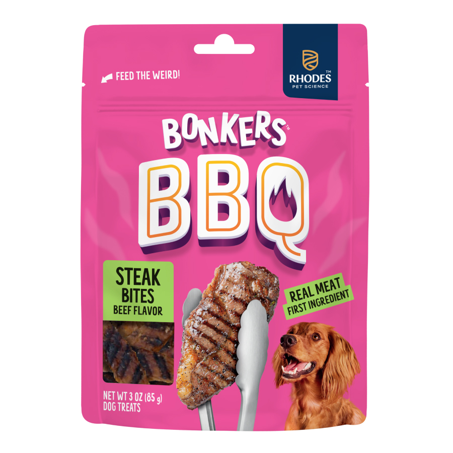 BONKERS BBQ Soft & Chewy Beef Steak Flavoured Dog Treats