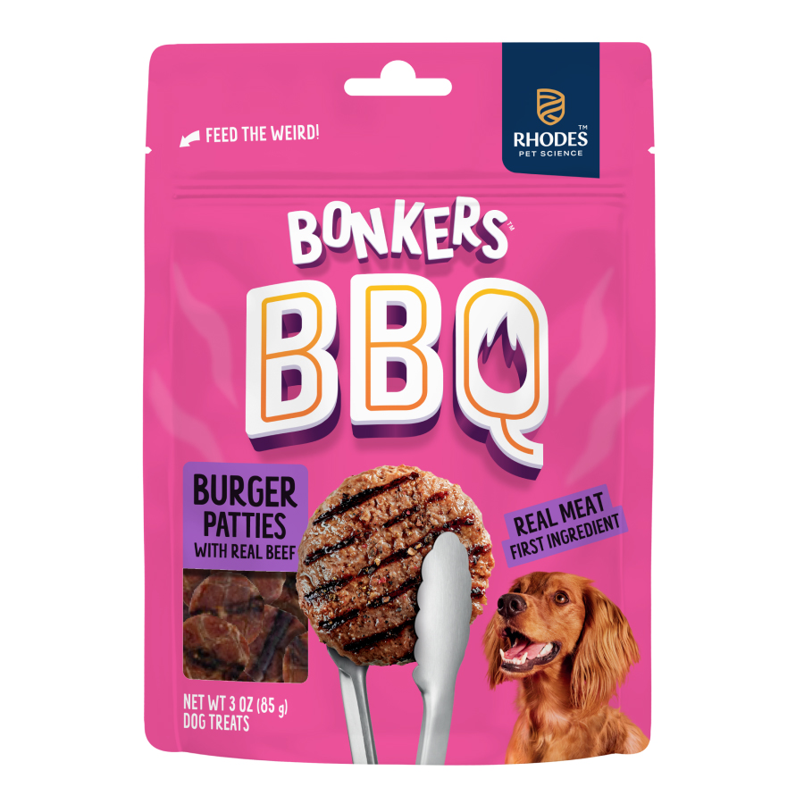 BONKERS BBQ Soft & Chewy Beef Burger Flavoured Dog Treats