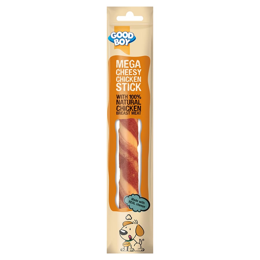 Good Boy Mega Cheesy Chicken Stick Natural Dog Treat 110g