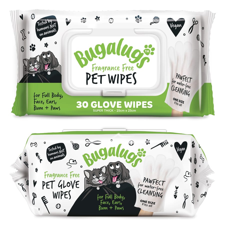 Bugalugs Fragrance Free Glove Wipes