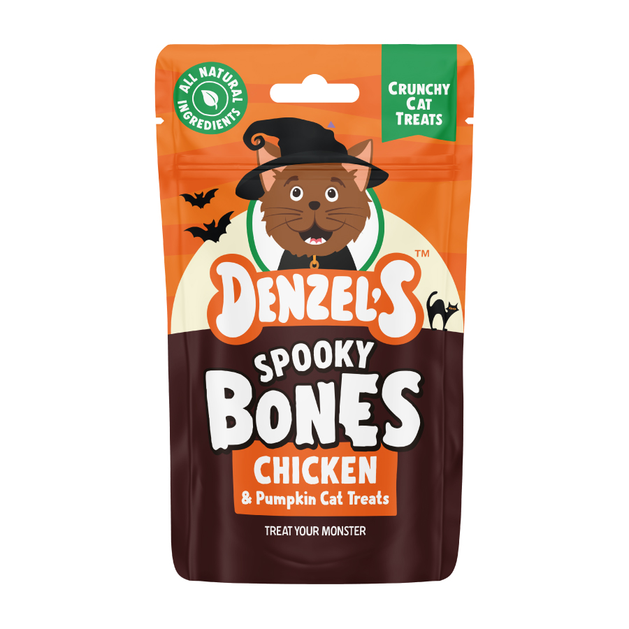 Denzel's Spooky Bones Chicken & Pumpkin Halloween Cat Treats