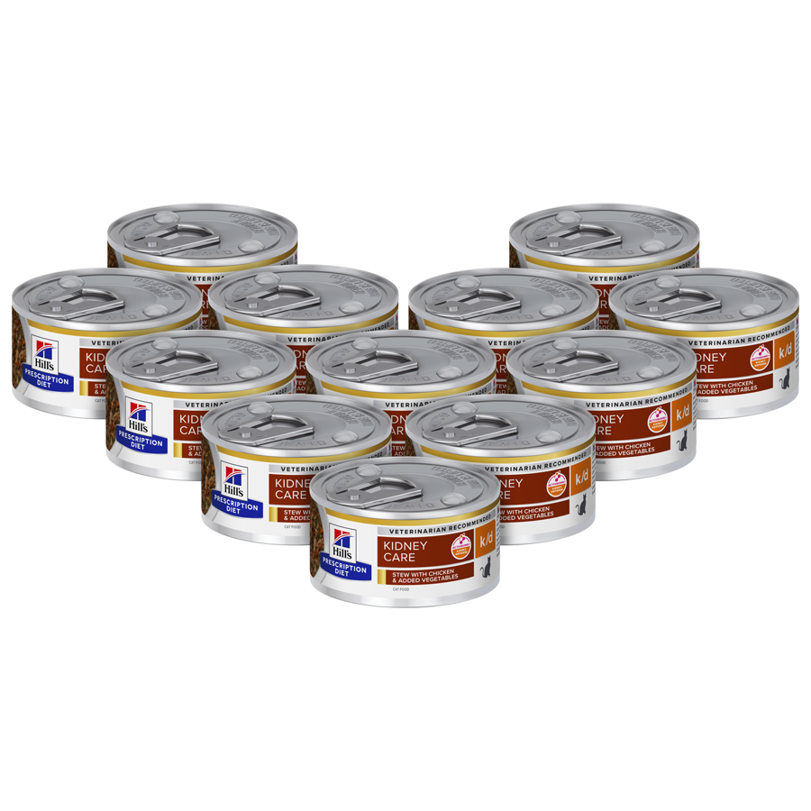 Hill's Prescription Diet k / d Kidney Care Adult Wet Cat Food with Chicken & Veg