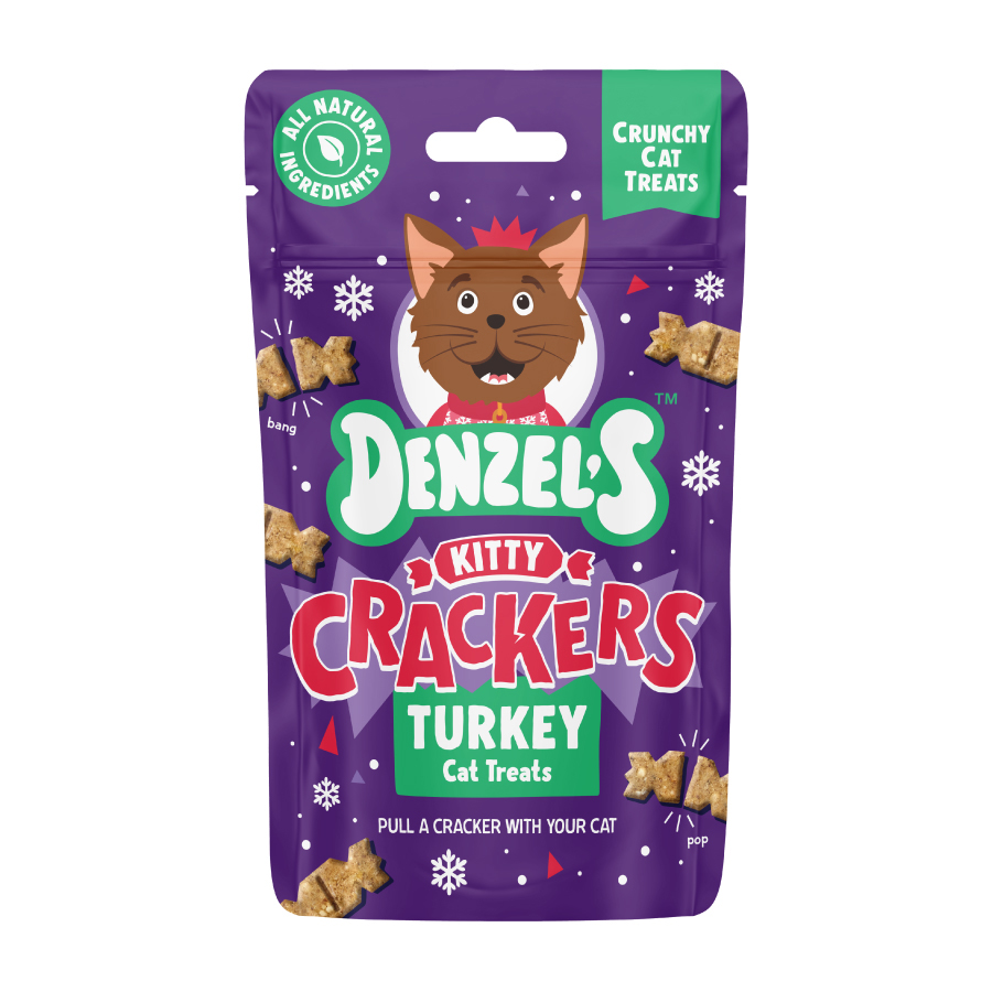 Denzel’s Kitty Crackers Turkey & Stuffing Christmas Crunchy Cat Treats