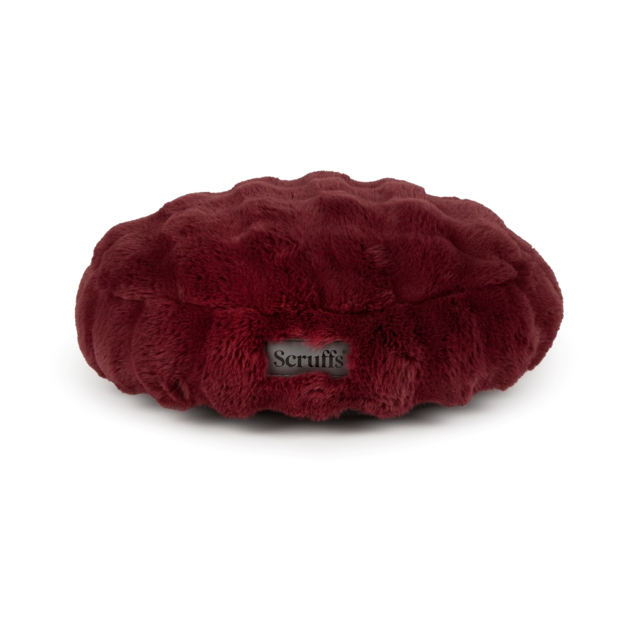 Scruffs Festive Fur Cat Bed Burgundy