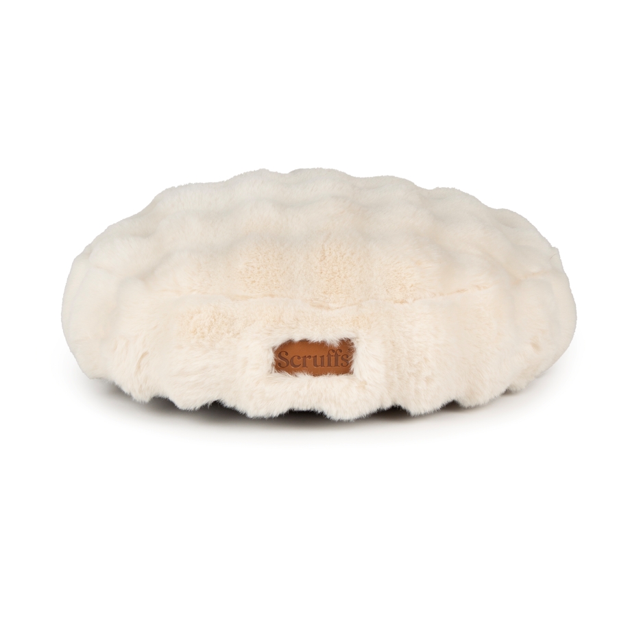 Scruffs Festive Fur Cat Bed Cream