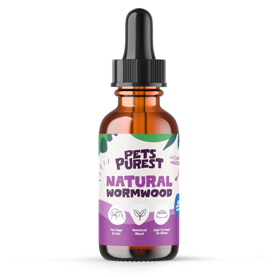 Pets Purest Gut Health Natural Wormwood for Dogs & Cats