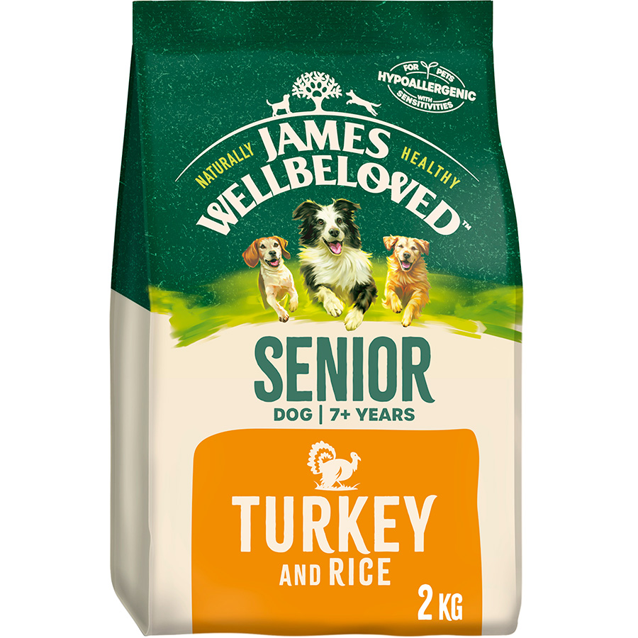 James Wellbeloved Senior Dry Dog Food Turkey Rice Pets