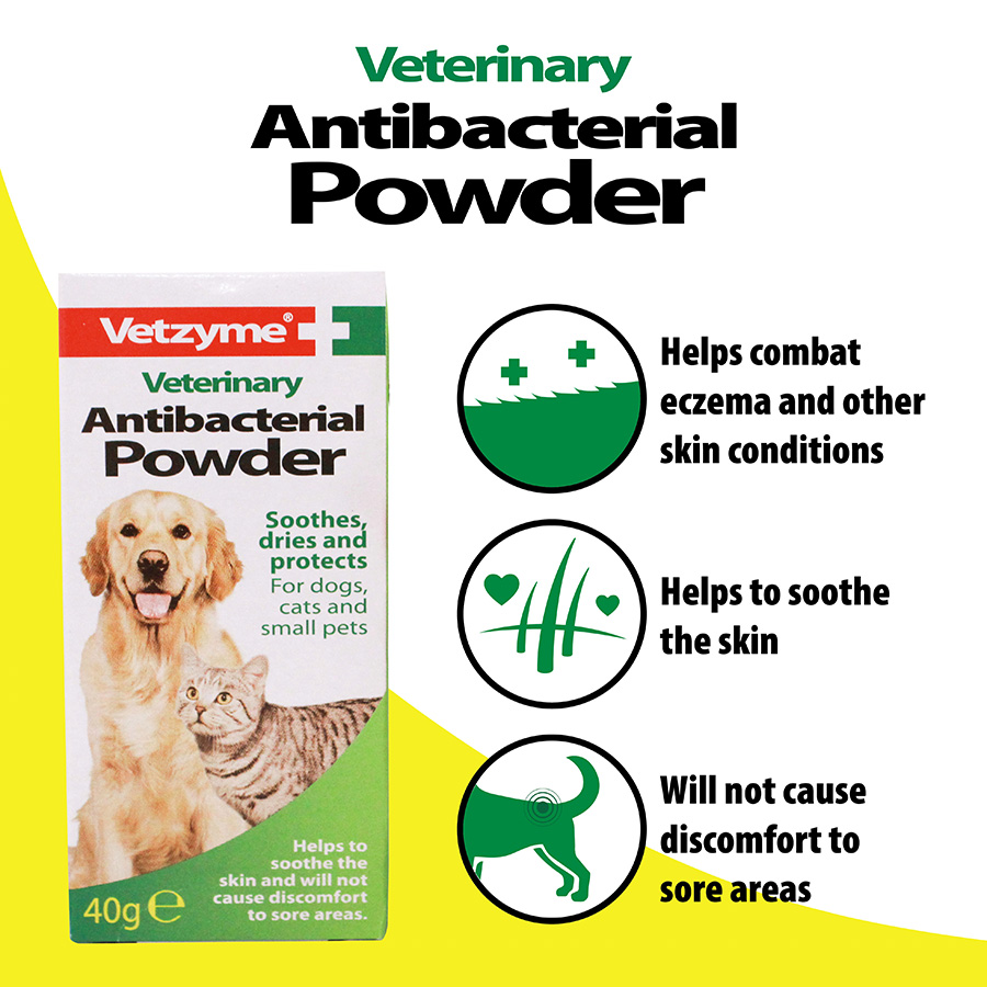 Vetzyme Antibacterial Powder For Cats Dogs