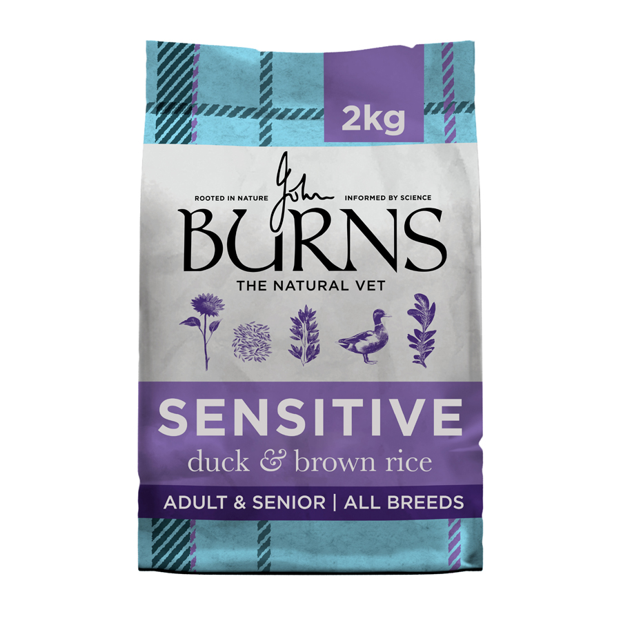 Burns Sensitive Dry Dog Food Duck & Brown Rice