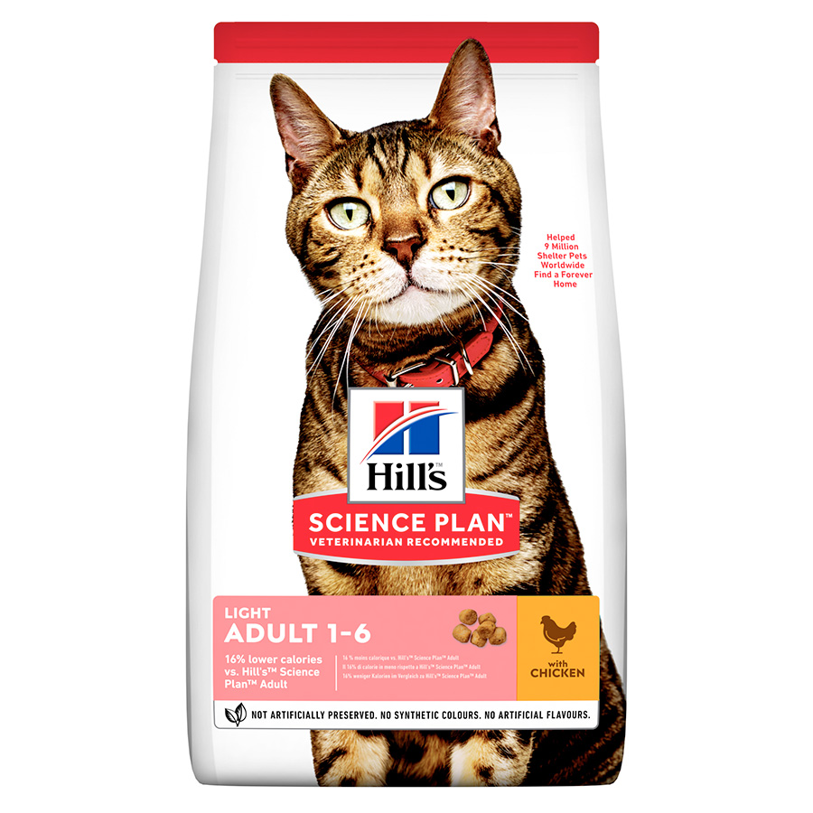 Hill’s Science Plan Light Adult Dry Cat Food Chicken | Pets