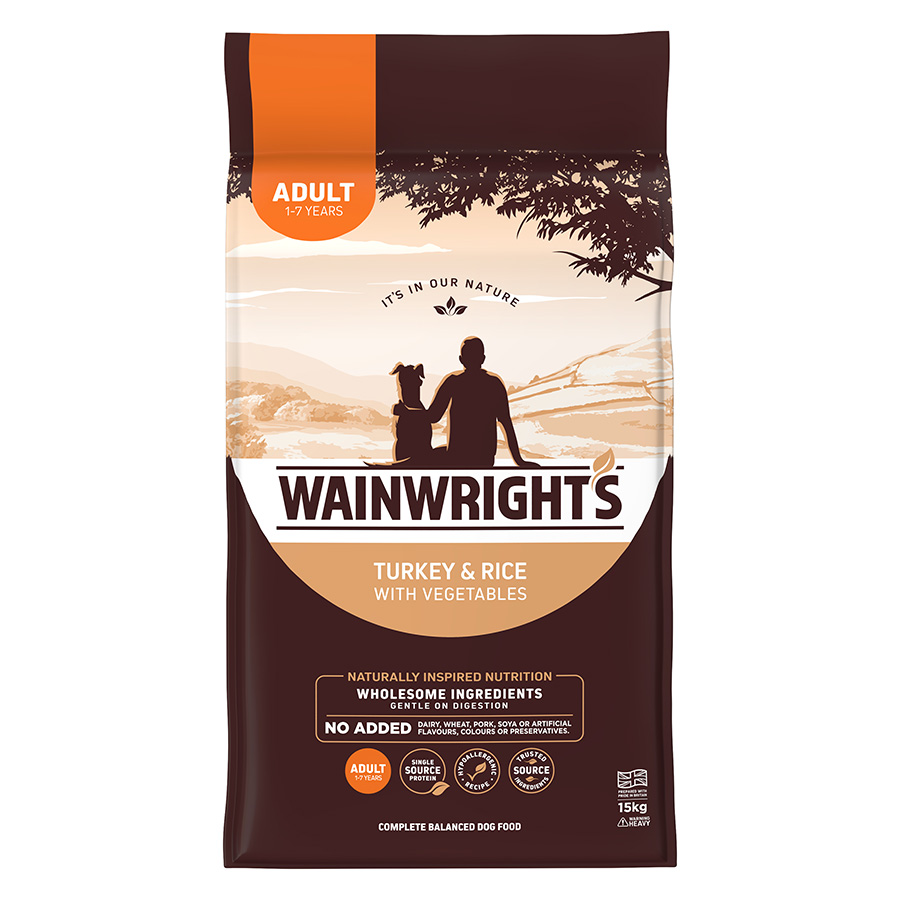 Wainwright’s Complete Adult Dry Dog Food Turkey & Rice 