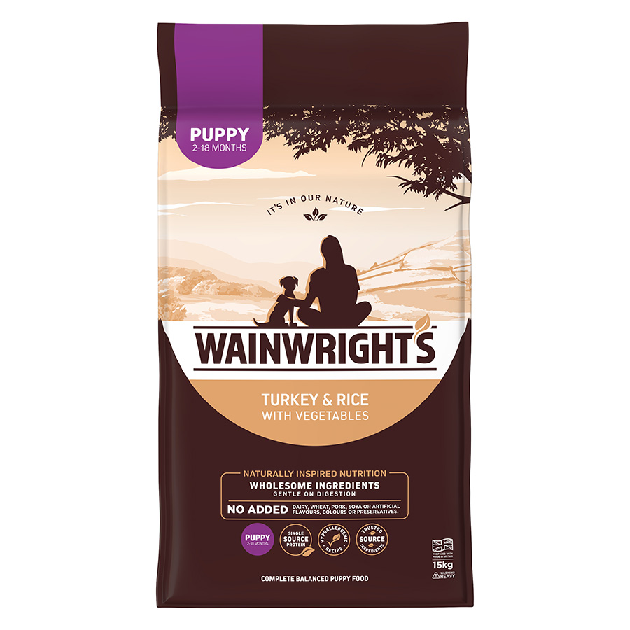 Wainwright’s Puppy Dry Dog Food Turkey & Rice | Pets