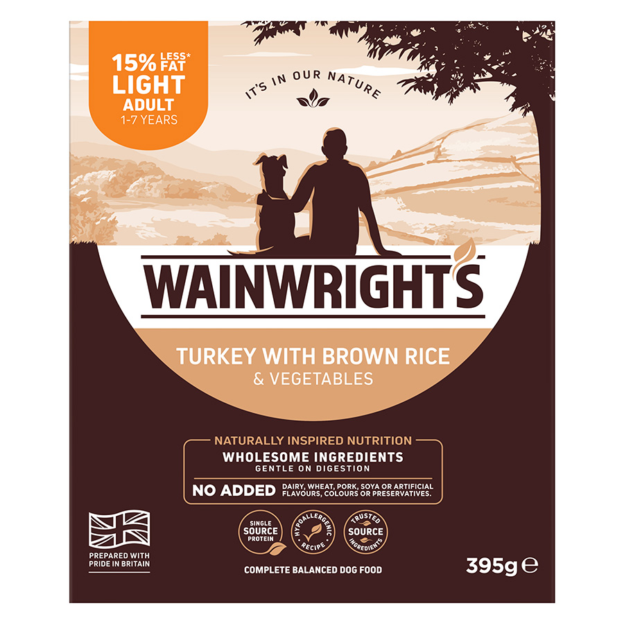 Wainwright's Light Adult Wet Dog Food Turkey with