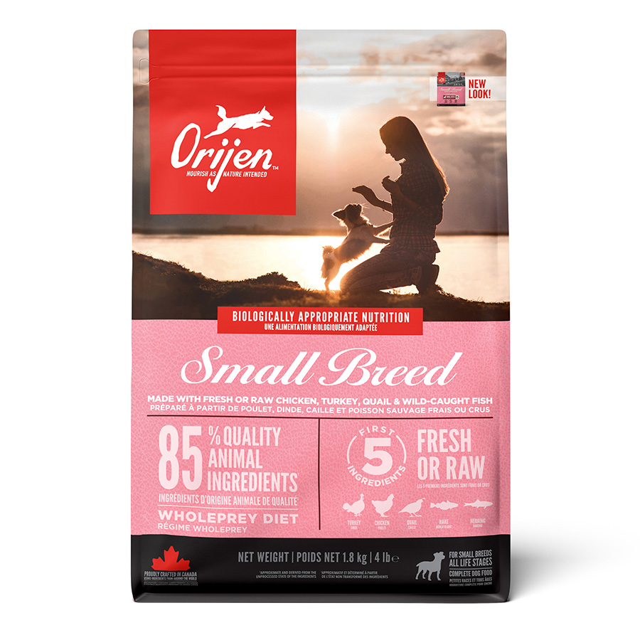 Orijen Small Breed Adult Dry Dog Food with Chicken Turkey Quail & Fish
