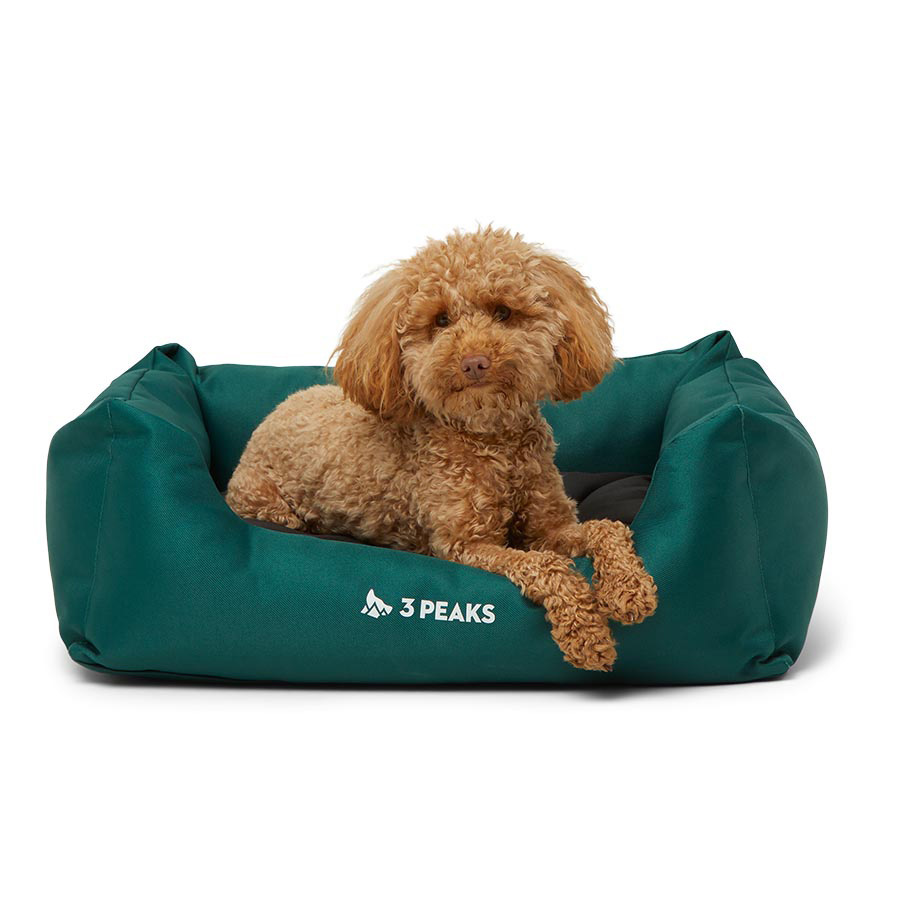 3 Peaks Durable Square Dog Bed Green | Pets