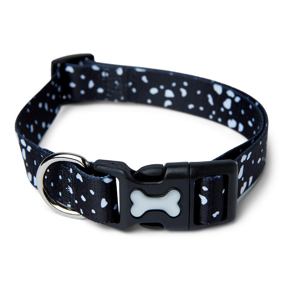 Pets at Home Dog Collar Dot Print Black | Pets