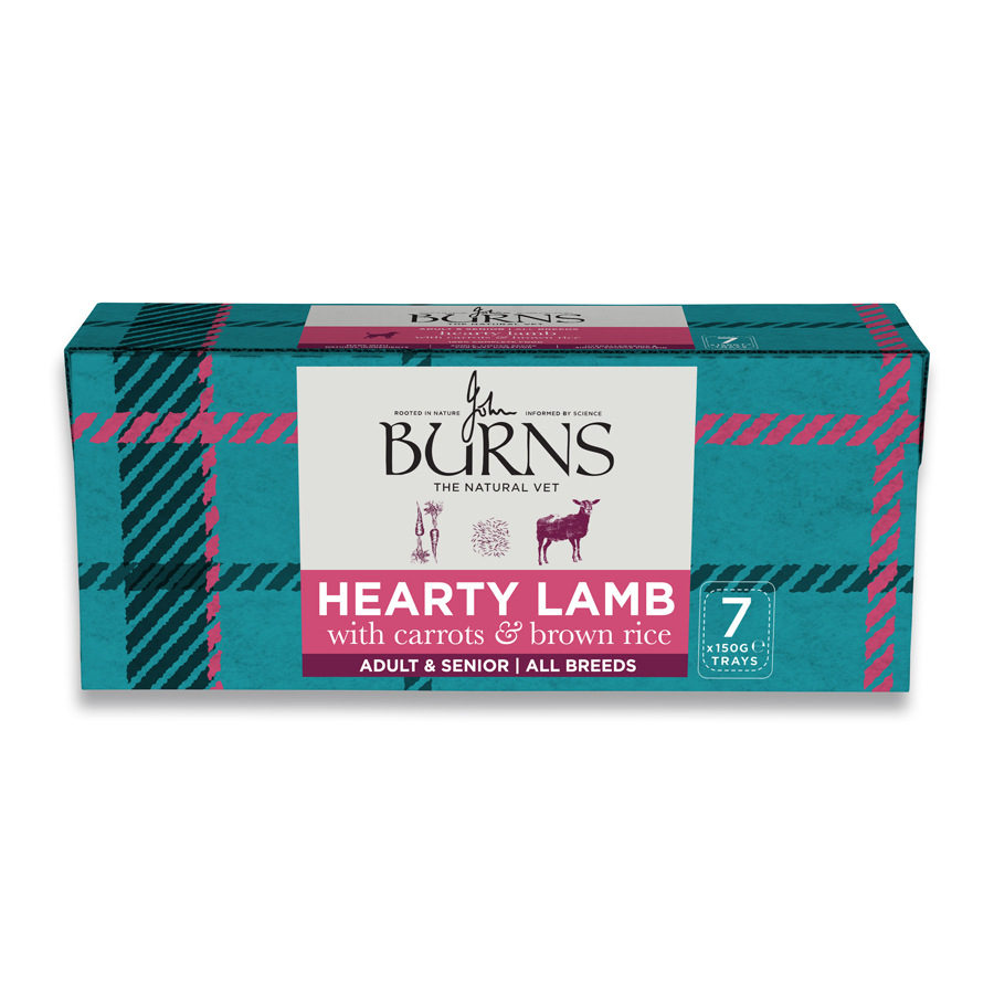 Burns Wet Dog Food Hearty Lamb with Carrots & Brown Rice 8x395g