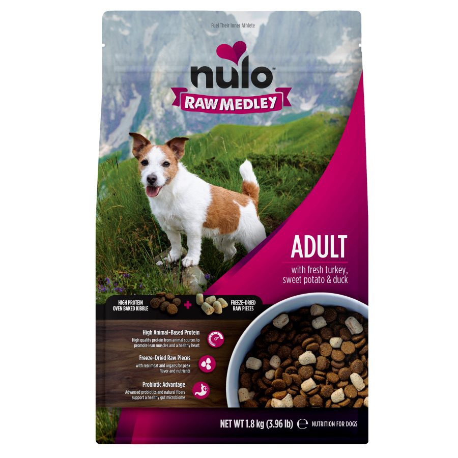Nulo Raw Medley Small Breed Adult Dry Dog Food with Fresh Turkey Sweet Potato & Duck