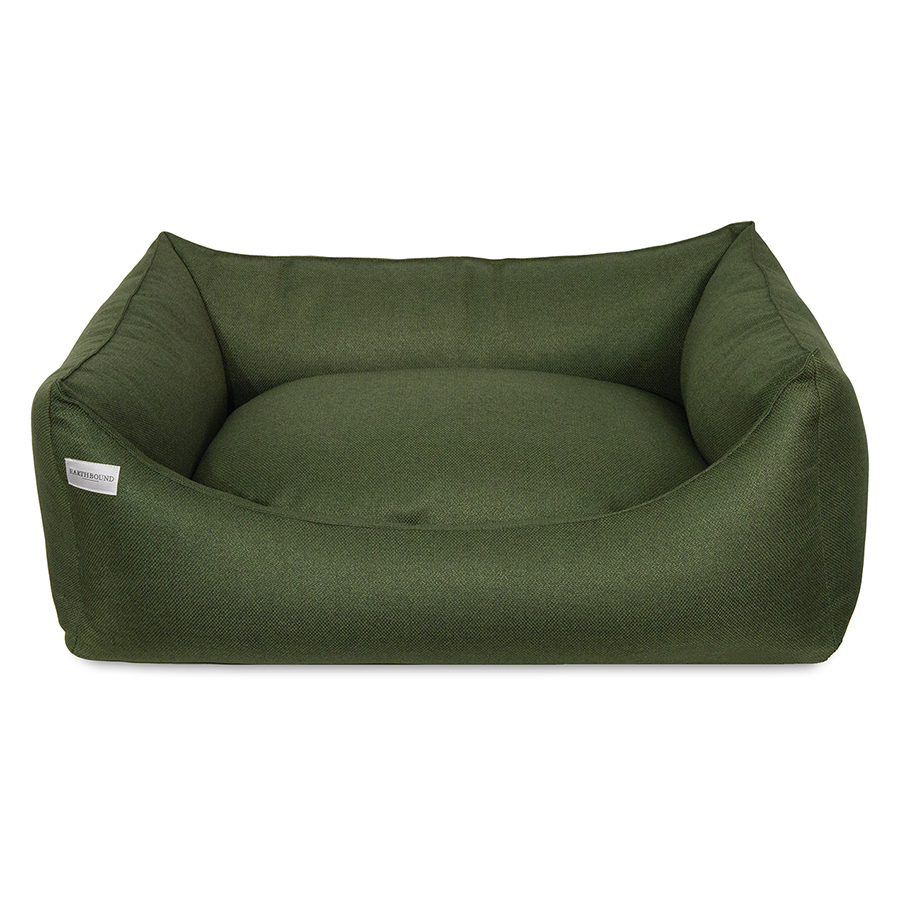 Earthbound Morland Removable Cover Rectangular Dog Bed, Green