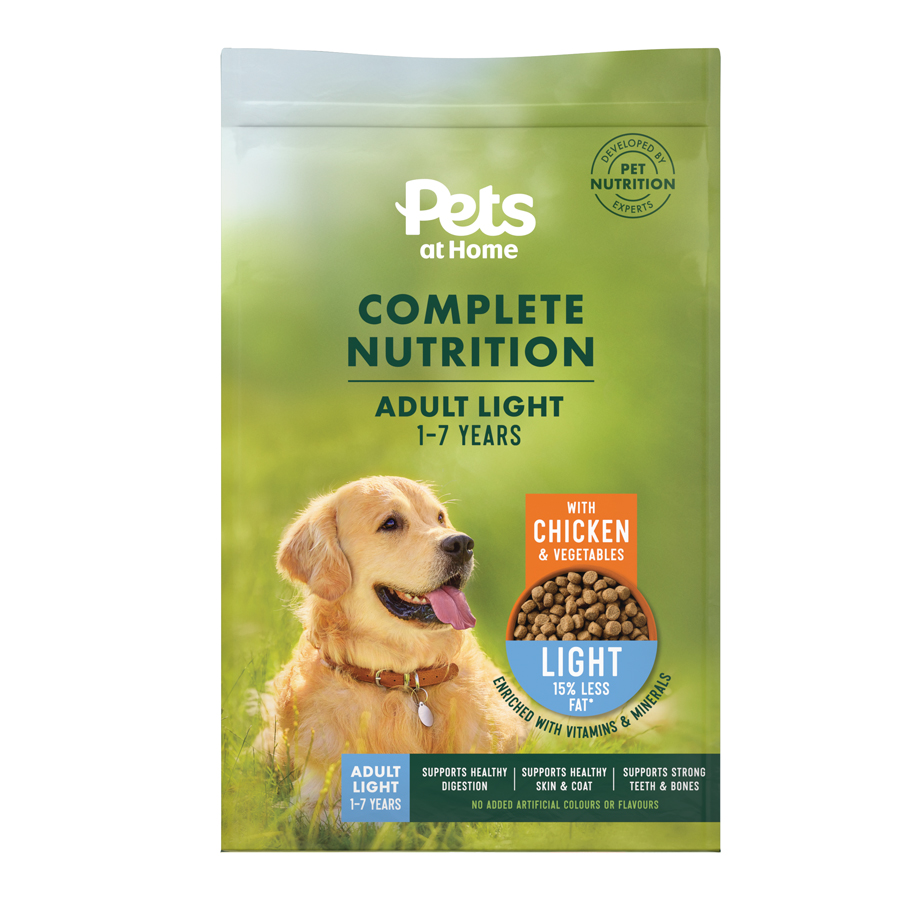 Pets at Home Complete Nutrition Light 15% Less Fat Chicken & Veg Adult Dry Dog Food