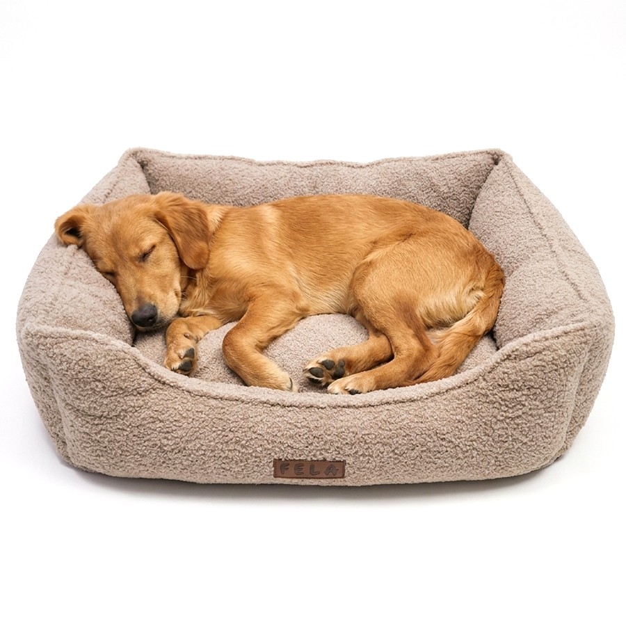 Fela Cosy Autumn Lounger Dog Bed Cream